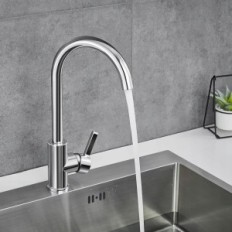 Rubinetto a bassa pressione per il riscaldatore dell'acqua Aralare, ottone cromato