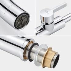 Lavtrykkskanning for vannvarmer Auralum, Chromed Messing