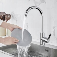 Alacsony nyomású vízmelegítő csap Auralum, króm sárgaréz