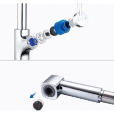 Lonheo LKB0501 Virtuves jaucējkrāns ar divām plūsmām, Chrome