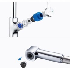 Lonheo LKB0501 Virtuves jaucējkrāns ar divām plūsmām, Chrome