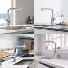 Lonheo LKB0501 rubinetto da cucina con due flussi, cromati