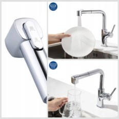 Lonheo LKB0501 rubinetto da cucina con due flussi, cromati