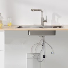 Matalapaine Keittiön sekoittimet liukuvat Lonheo LS205, hopea