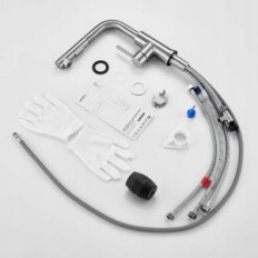 Miscelatore da cucina a bassa pressione Scivolamento Lonheo LS205, argento