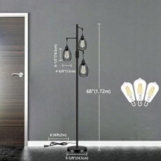 Shibay podlahová lampa s Dimmable 3 žárovky v Sada LED 8W 800lm E27 třída F