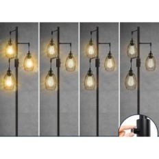 Lampa podłogowa HiBay z przyciemniania 3 żarówki w zestawie LED 8W 800lm E27 klasa F