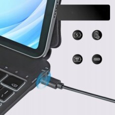 Magnetic Keyboard Synchro Qwertz to iPad Pro 2022 Multi-Touch, black