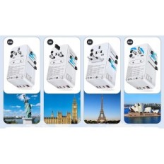 Adaptador universal en todo el mundo UoUCOO 100 W, 3USB-C PD & 1USB-A QC