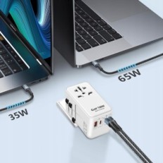 Univerzalni adapter oko svijeta Uoucoo 100 W, 3USB-C PD & 1USB-A QC