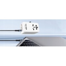 Universell adapter rundt om i verden uoucoo 100 w, 3USB-C PD & 1USB-A QC