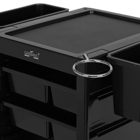 Gabbiano pomocník kaderníka 68B čierny — detail povrchu