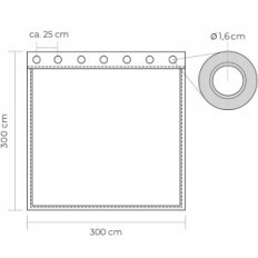 Moltonmarkt, cotton, 3 x 3 m, 300 g / m2, white