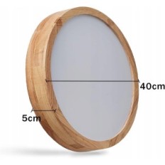 Deckenleuchte LED Baerolc RY-0040-40cm, Holz, 40 cm, 28 W, 3000-6000K