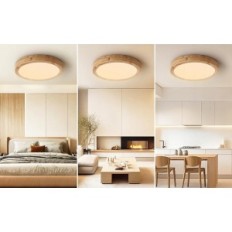 Plafondlamp LED Baerolc RY-0040-40 cm, houten, 40 cm, 28 W, 3000-6000K