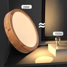 Ceiling lamp LED Baerolc Ry-0040-40cm, Wooden, 40 cm, 28 W, 3000-6000K