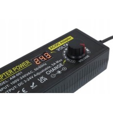 AUPLF 3V-24V, 5A, 120 W, 100V-240 V vekselstrømadapter med 14 adaptere