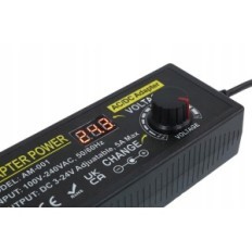 AUPLF 3V-24V, 5A, 120 W, 100V-240 V vekselstrømadapter med 14 adaptere