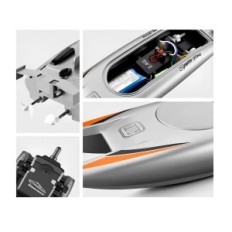 Toy boat controlled remotely, fast yacht with remote control