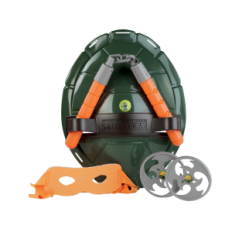 Sett med interaktive ninja Michelangelo skilpadder sett med våpen, rustning og shurikenes