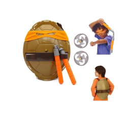 Ensemble de tortues interactives Ninja Michelangelo sertie d'armes, d'armures et de shurikenes