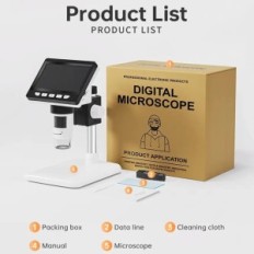 Ηλεκτρονικό μικροσκόπιο USB με οθόνη LCD και 50-1000x ζουμ