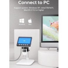 Elektroniskais USB mikroskops ar LCD ekrānu un 50-1000x tālummaiņu