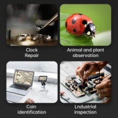 Electronic USB microscope with LCD screen and 50-1000x zoom