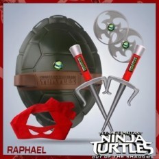 Ninja Interactive Raphael Tartarugas Kit Raphael Tridente, Atadura, Shuriken, Shell
