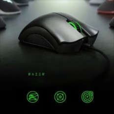 Wired Game Mouse Razer Deathadder Essential Black Ergonomic Gaming Mouse med optisk sensor