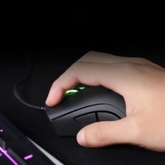 Ενσύρματο παιχνίδι ποντικιού Razer Deathadder βασικό μαύρο εργονομικό ποντίκι παιχνιδιών με οπτικό αισθητήρα
