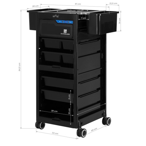 Gabbiano pomoćnik za frizere s UV sterilizatorom 68UV crni
