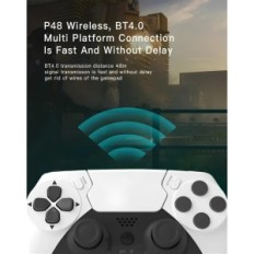 Belaidis gamepad Gaminja P48 į PS4 / PS3 kompiuterio valdiklį su vibracijos ir turbo režimu konsolės ir kompiuterio