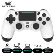 Trådlös data Groda Controller för PS4 / PS4 Slim / PS4 Pro, PC, Android, Vit