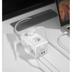 Tessan Power Strip so 6 zásuvkami a 3 USB TS-306 3M
