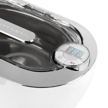 Nettoyeur à ultrasons DENSON ACD-3840 capacité 0,6 L 31 W blanc — gros plan commandes