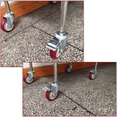 Κυλινδέλλα επίπλων 125 mm, έως 140 kg, βίδα με σπείρωμα M10, 4 τεμ.