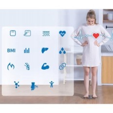 Lepulse F4 PRO Gulvvægt med display, genopladeligt batteri, udskiftningspakke