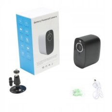 Câmera de rua IP Wi-Fi com bateria embutida, 10400 mAh, preto