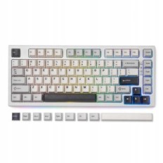Teclado sem fio mecânico Yunzii YZ75, branco, fixação quebrada