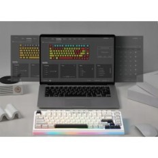 Mekanisk trådløst tastatur Yunzii YZ75, hvit, ødelagt festing