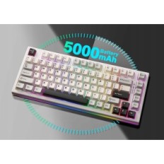 Clavier sans fil mécanique Yunzii YZ75, Blanc, Fixation cassée