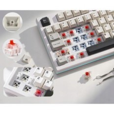 Mekanisk trådløst tastatur Yunzii YZ75, hvid, brudt fastgørelse