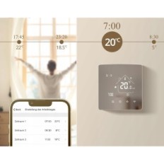 BEK TGR85WIFI Thermostat für WLAN-Fußbodenheizung, Wandmontage