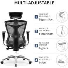 Kancelárska stolička s 4D Sihoo V1-M108 ArmRest Po návrate