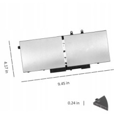 Laptopbatterij K KYUER 68WH 3HWPP Compatibel met Dell 68Wh