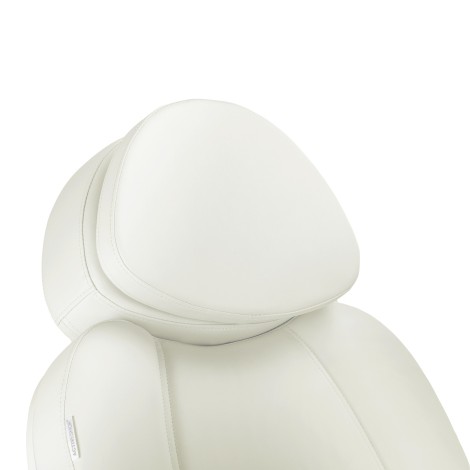 Sillón cosmético eléctrico Azzurro 708a 4 motores blanco — detalle de la cabeza