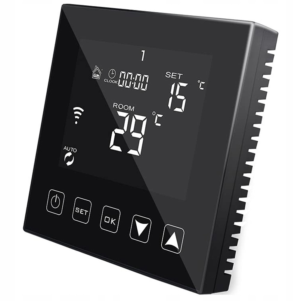 KetTotek Ketf0163A peace thermostat, 16A, Wi-Fi, Warm floor, black