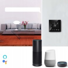 Termostat pokojowy KETOTEK KTF0163A, 16A, Wi-Fi, ciepła podłoga, czarny