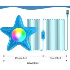 LED LED baseins MXELRZE LF-7218, 20 W ar kontroles lietotni, IP68